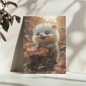 Hedgehog Flower Cart