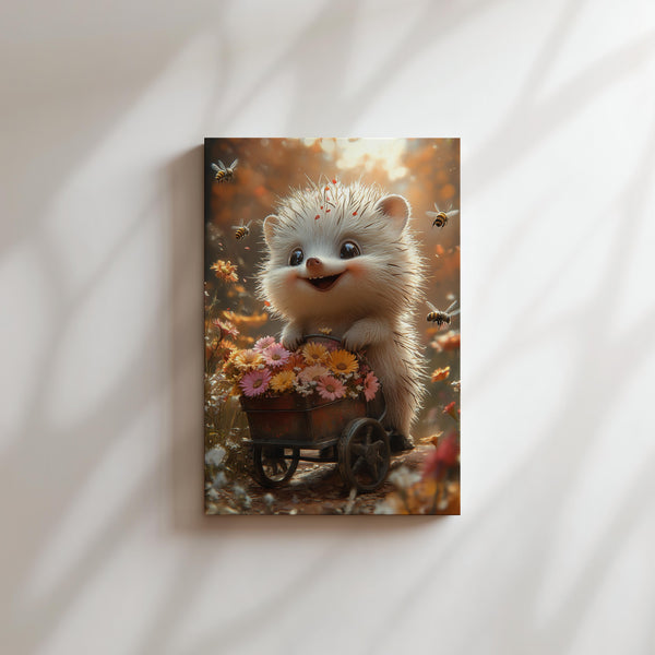 Hedgehog Flower Cart