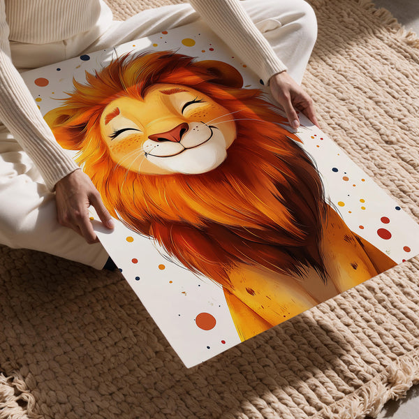 Smiling Lion Portrait