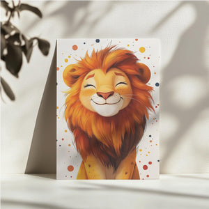 Smiling Lion Portrait
