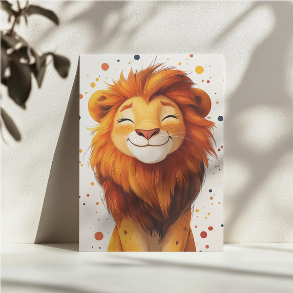 Smiling Lion Portrait