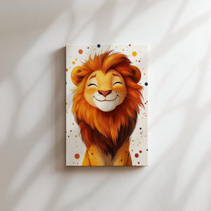 Smiling Lion Portrait