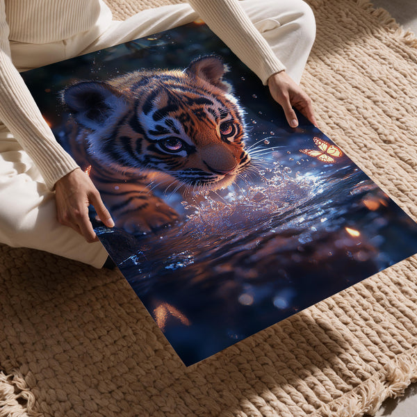 Tiger Cub Splashes