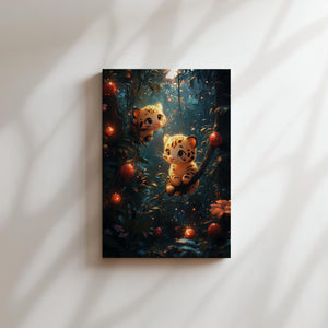 Playful Leopard Cubs