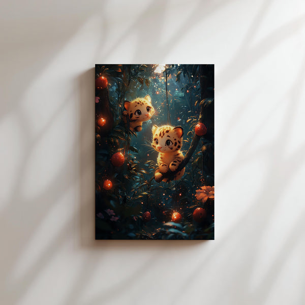 Playful Leopard Cubs