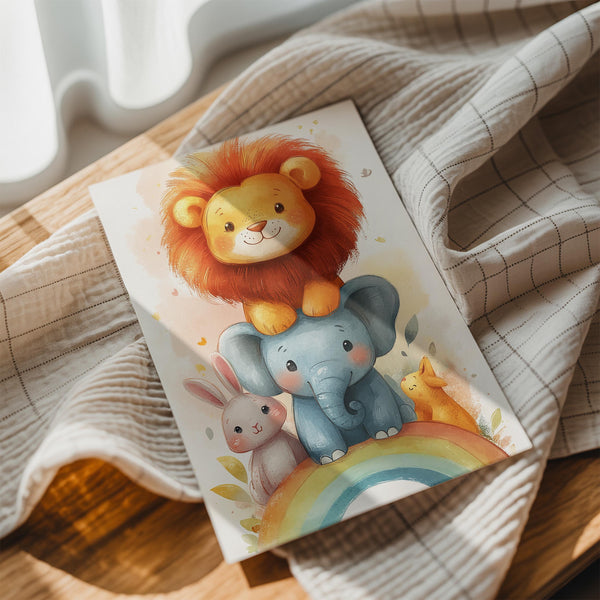 Animal Friends on Rainbow