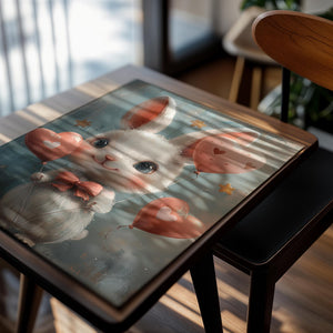 Bunny with Heart Balloons