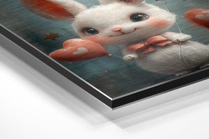 Bunny with Heart Balloons