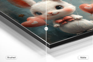 Bunny with Heart Balloons