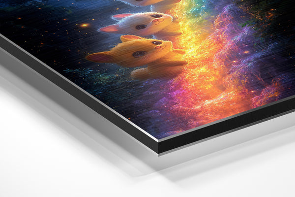 Kittens on Rainbow Stream