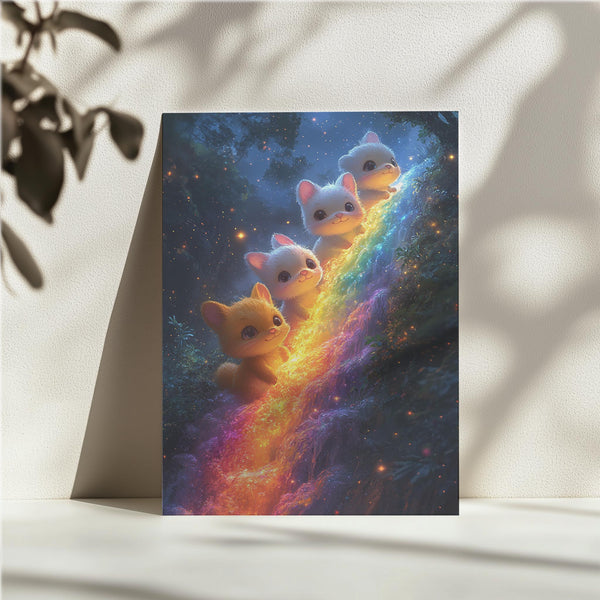 Kittens on Rainbow Stream