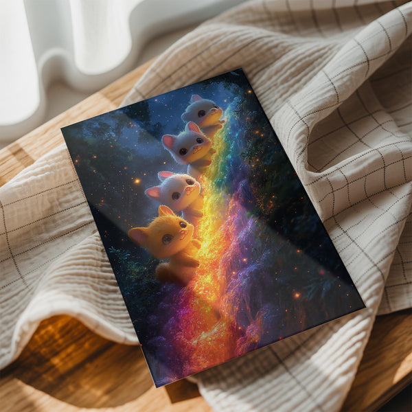 Kittens on Rainbow Stream