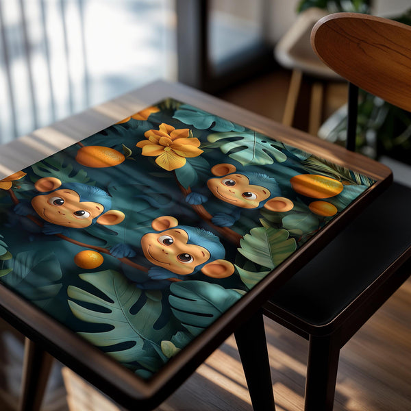 Monkeys Among Tropical Leaves