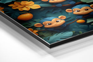 Monkeys Among Tropical Leaves