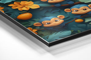 Monkeys Among Tropical Leaves