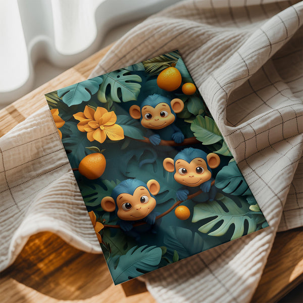 Monkeys Among Tropical Leaves