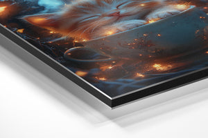 Kitten in Teacup with Stars