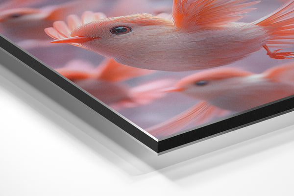 Coral Birds in Flight