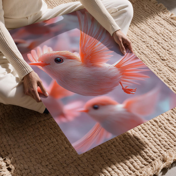 Coral Birds in Flight