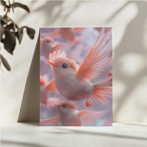 Coral Birds in Flight