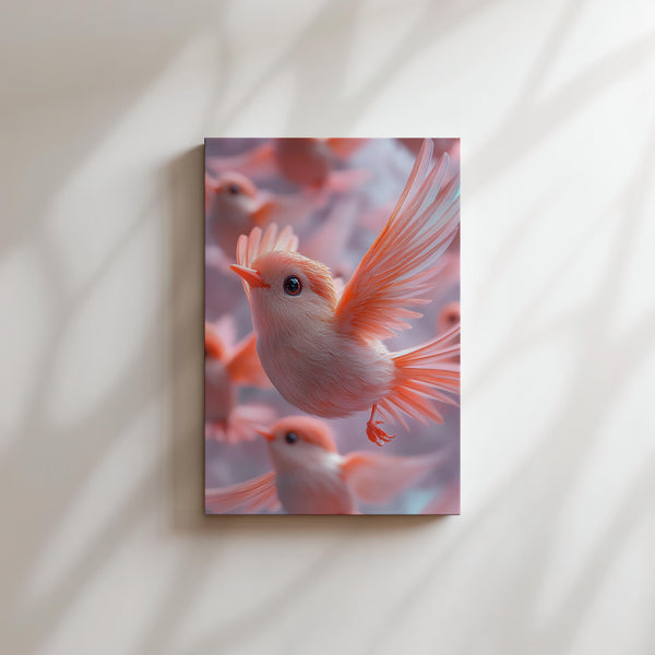 Coral Birds in Flight