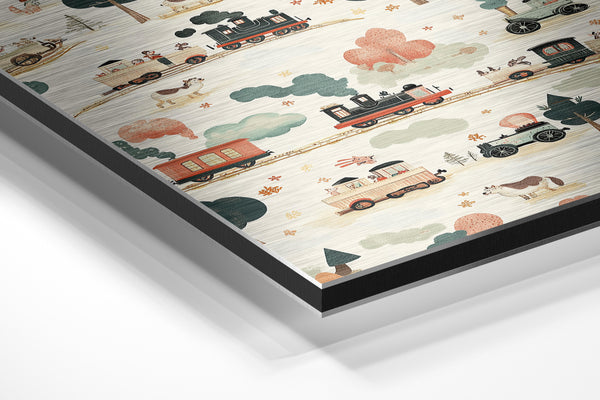 Vintage Train Pattern