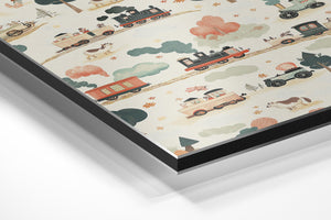 Vintage Train Pattern