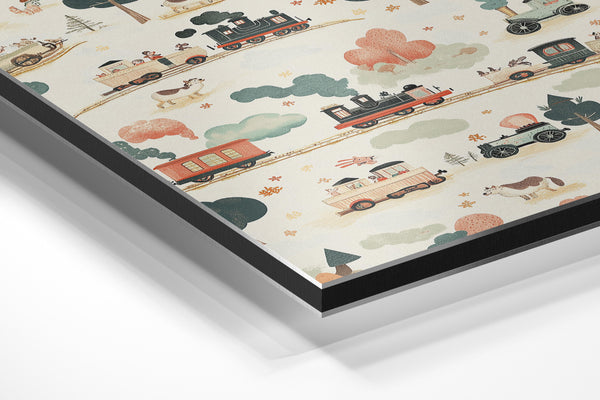 Vintage Train Pattern