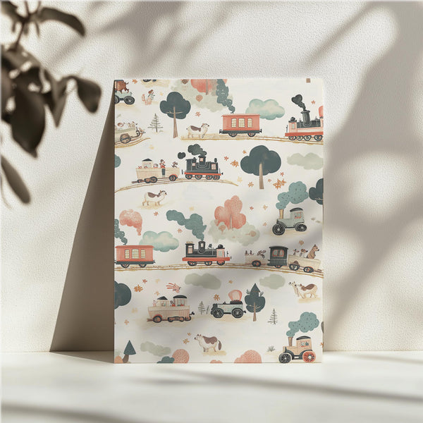 Vintage Train Pattern