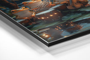 Frog Musicians on Lilypad