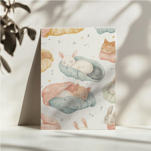 Sleeping Animals in Blankets