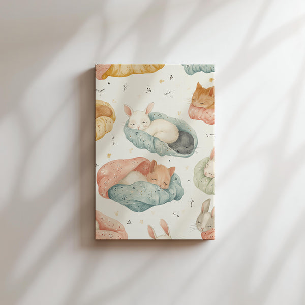 Sleeping Animals in Blankets