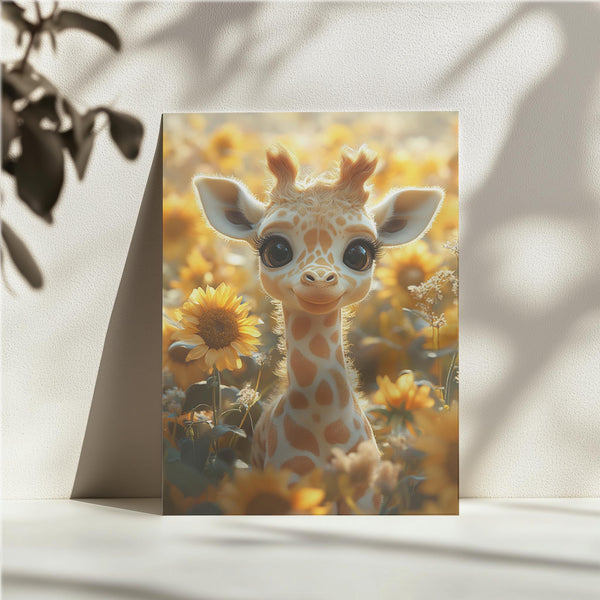 Sunflower Giraffe Portrait