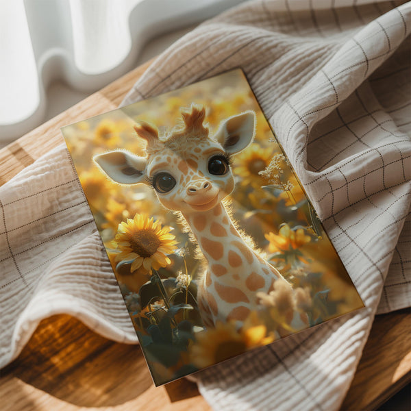 Sunflower Giraffe Portrait