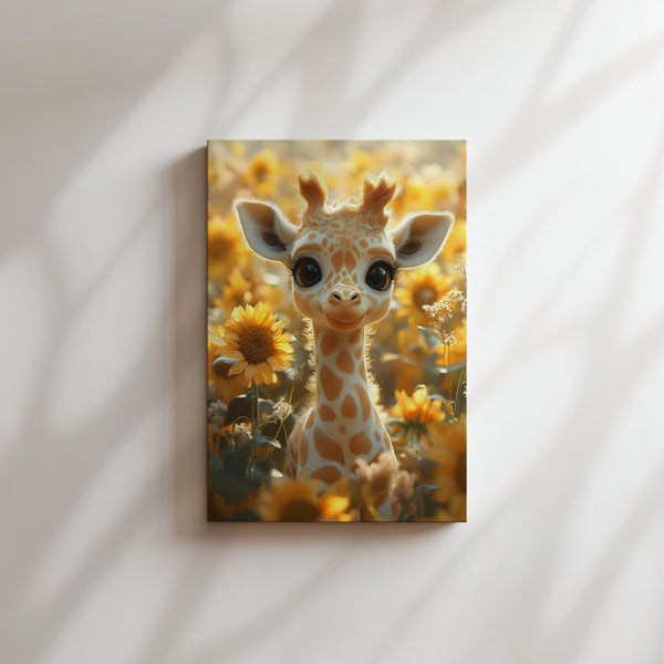Sunflower Giraffe Portrait