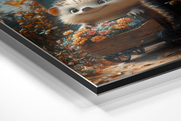 Hedgehog Flower Cart