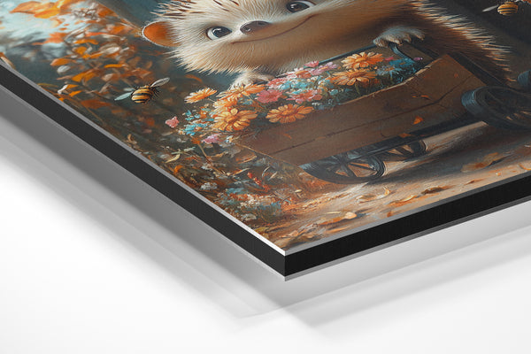 Hedgehog Flower Cart