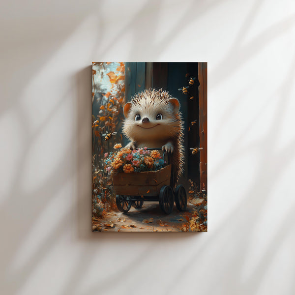 Hedgehog Flower Cart
