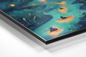 Glowing River Paddlers