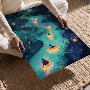 Glowing River Paddlers