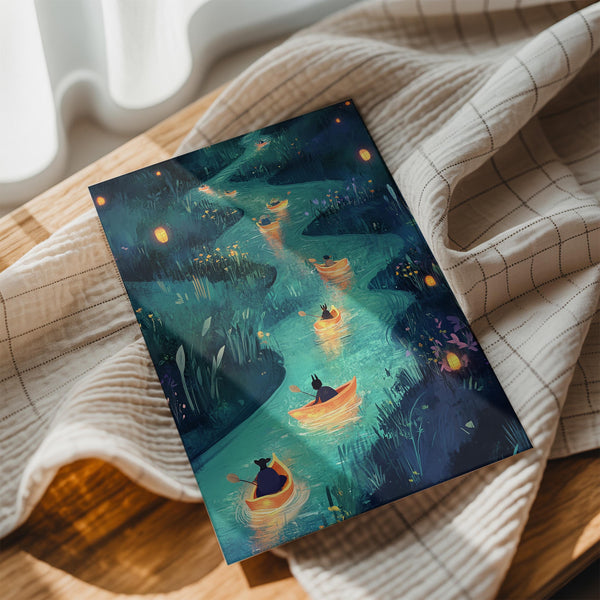 Glowing River Paddlers