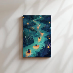 Glowing River Paddlers