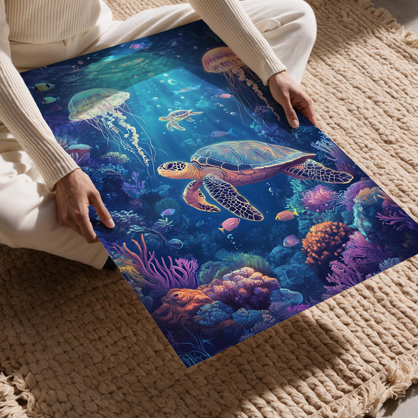 Jellyfish and Turtle