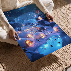 Penguin Snow Village