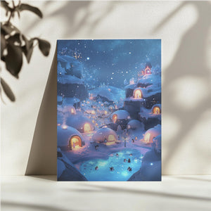 Penguin Snow Village