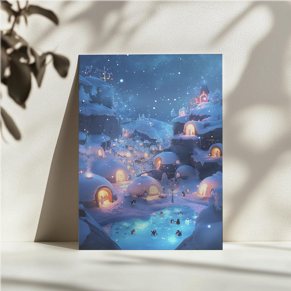 Penguin Snow Village