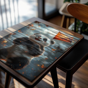 Panda with Orange Kite