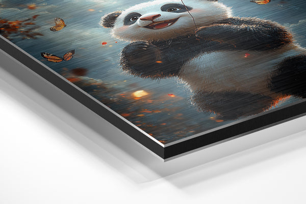 Panda with Orange Kite