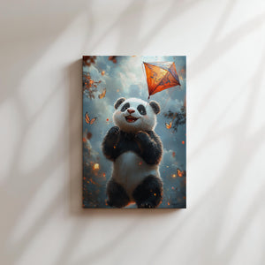 Panda with Orange Kite