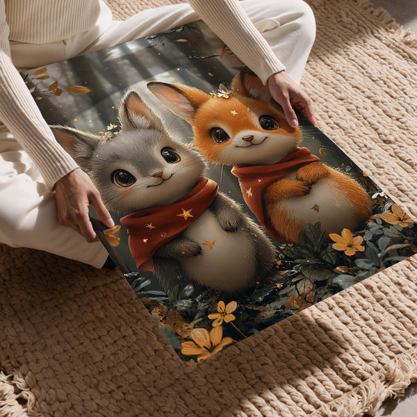 Bunny Duo Forest Charm